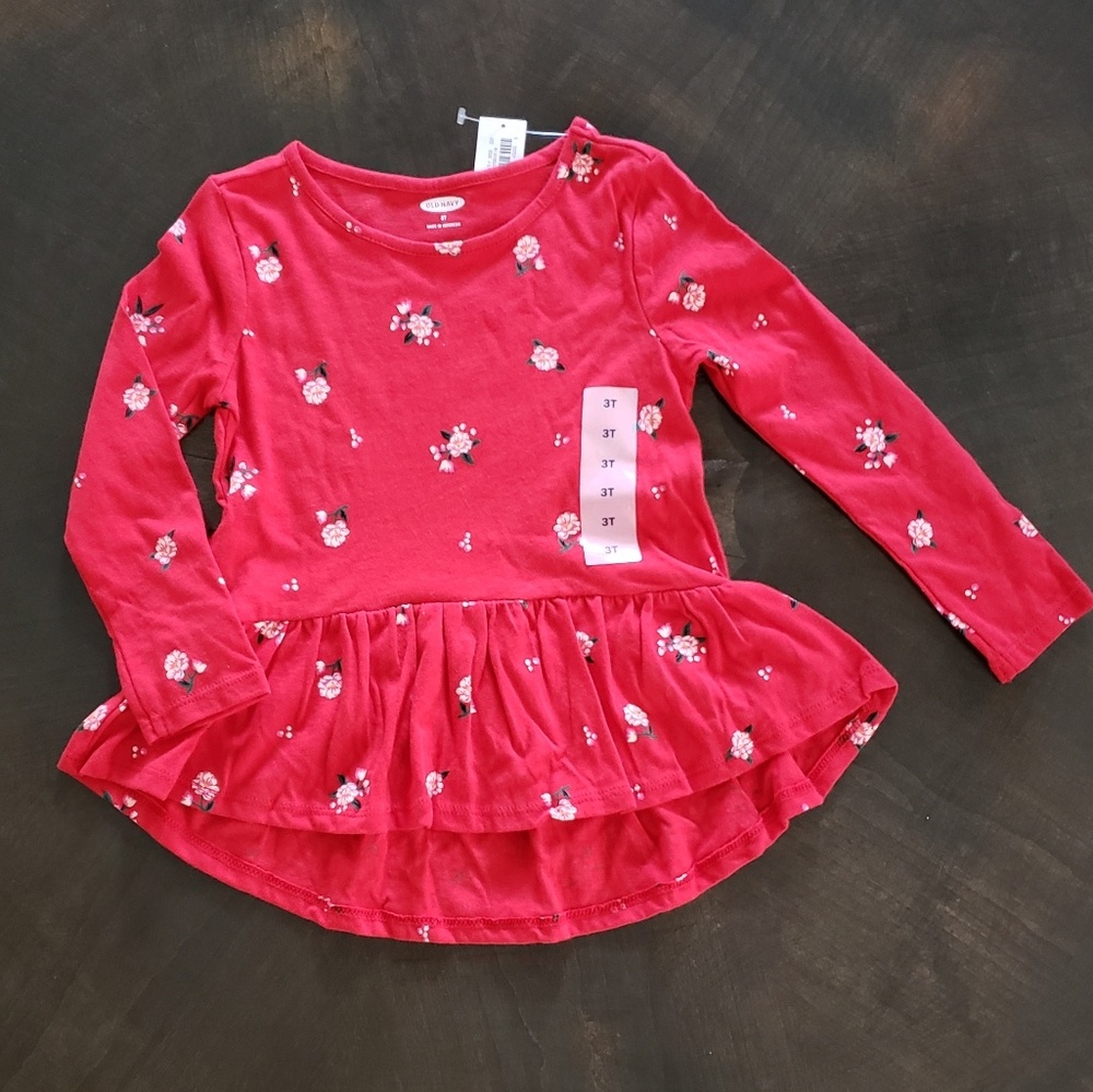 Girls Old Navy long sleeve shirt, size 3t.